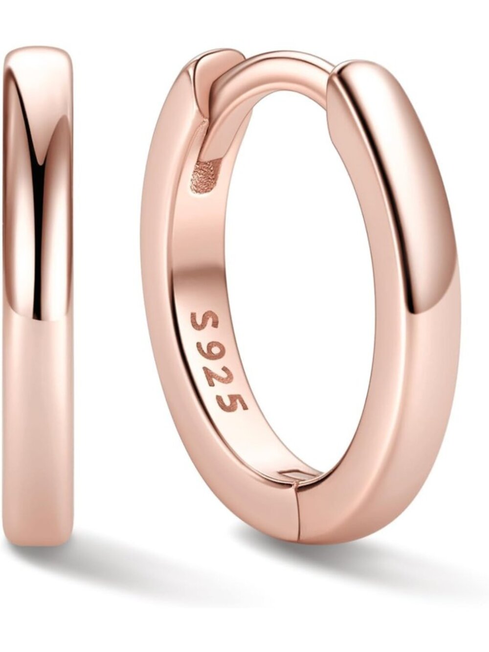 Stylish 925 Sterling Silver Huggie Hoop Earrings for Women, 6-20MM Sizes